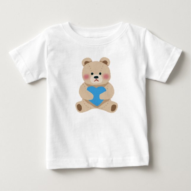 Camiseta De Bebé Oso Amoroso con Corazón (Anverso)