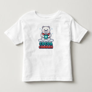 Camiseta De Bebé Oso Ártico de Cocoa Cuddles con una Taza de Cacao