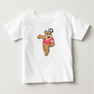 Camiseta De Bebé Oso como jugador de fútbol con Soccer.PNG