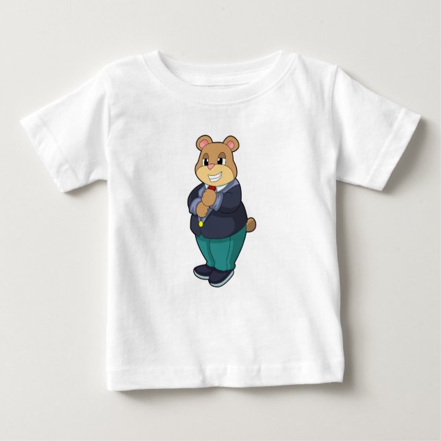 Camiseta De Bebé Oso como novio con traje (Anverso)