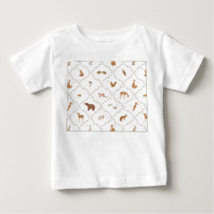 Camiseta De Bebé Oso Conejo Conejo Zorro Animales Bosque Infantil