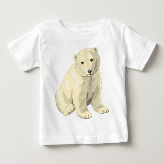 Camiseta De Bebé Oso Cudiosamente Polar (Anverso)