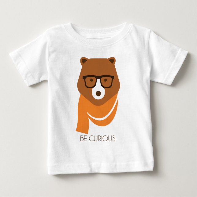 Camiseta De Bebé Oso curioso (Anverso)