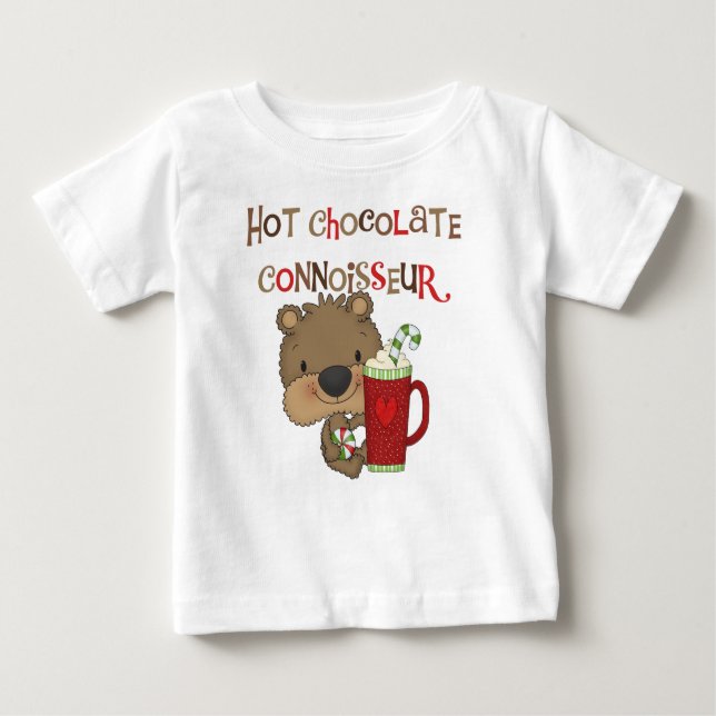 Camiseta De Bebé Oso de chico conocedor de chocolate caliente (Anverso)