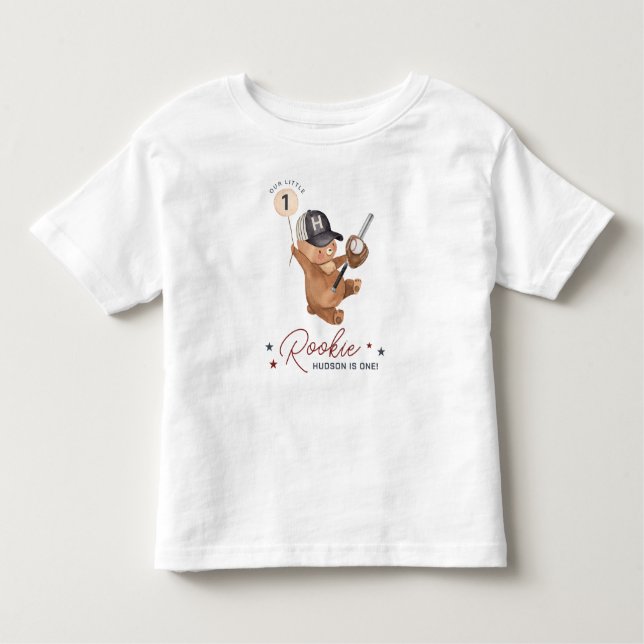 Camiseta De Bebé Oso de cumpleaños de Rookie (Anverso)
