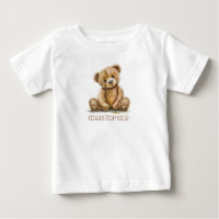 Oso de felpa con acuarela personalizado para bebé