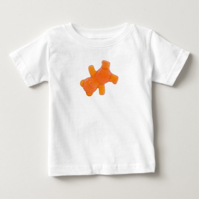 Camiseta De Bebé Oso de gominola naranja de Breakdance - Bebé dulce (Anverso)
