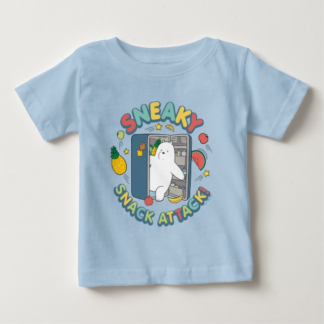 Camiseta De Bebé Oso De Hielo - ¡Ataque De Aperitivos Despiadados! (Anverso)