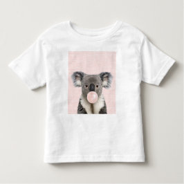 Camiseta De Bebé Oso de Koala con chicle rosa
