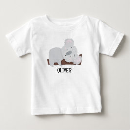 Camiseta De Bebé Oso de Koala Gris Cute Personalizado