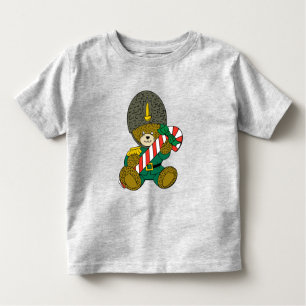 Camiseta De Bebé Oso de la guardia de soldados navidades con bastón