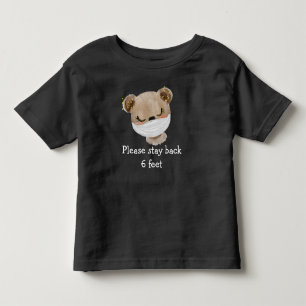 Camiseta De Bebé Oso de máscara de seguridad social