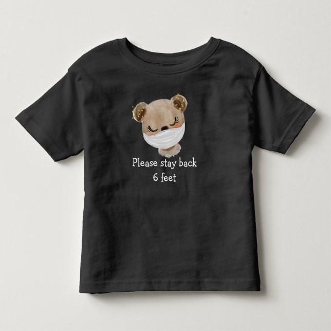 Camiseta De Bebé Oso de máscara de seguridad social (Anverso)