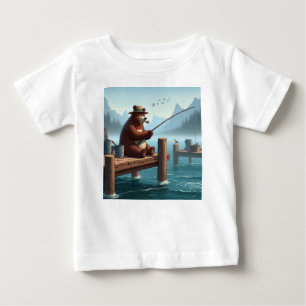 Camiseta De Bebé Oso de montaña rústico y vintage al aire libre