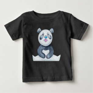 Camiseta De Bebé Oso De Panda Cute Stictout Tongue Funny