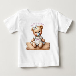 Camiseta De Bebé Oso de peluche con globos y regalos