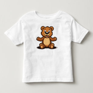Camiseta De Bebé Oso de peluche de dibujos animados lindo sentado