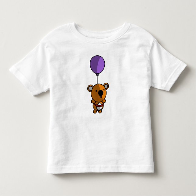 Camiseta De Bebé Oso de peluche del globo (Anverso)