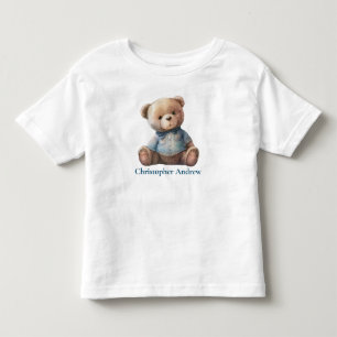 Camiseta De Bebé Oso de peluche personalizado regalo de bebé niño l