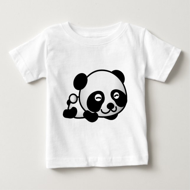 Camiseta De Bebé Oso de pequeño panda lindo (Anverso)