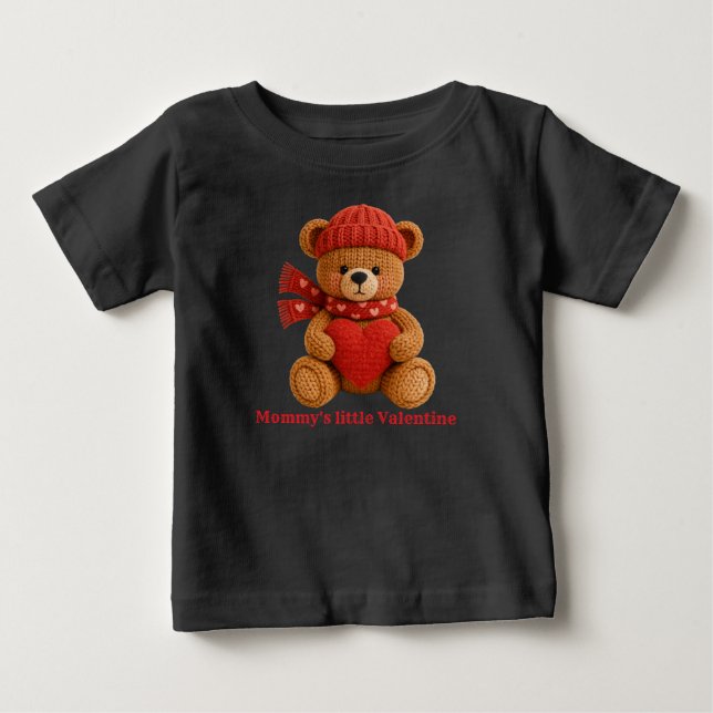camiseta de bebé oso de San Valentín lindo (Anverso)