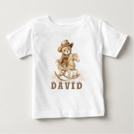 Camiseta De Bebé Oso de vaquero personalizado