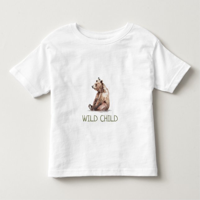 Camiseta De Bebé Oso de Woodland para Niños WiILD | Bebé Toddler T- (Anverso)