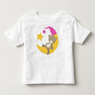 Camiseta De Bebé Oso Durmiente, Oso En La Luna, Oso Cubierto