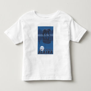 Camiseta De Bebé Oso en claro de luna - Anchorage, Alaska