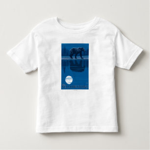 Camiseta De Bebé Oso en claro de luna - Yellowstone del oeste,