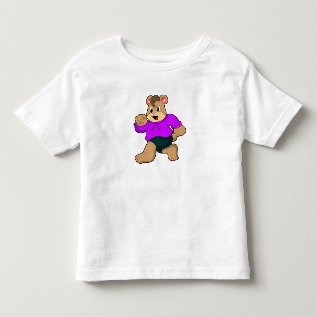 Camiseta De Bebé Oso en ejecución (Anverso)