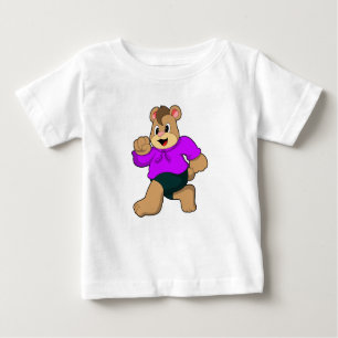 Camiseta De Bebé Oso en ejecución