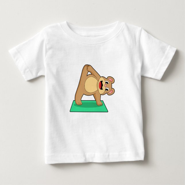 Camiseta De Bebé Oso en el gimnasio del yoga (Anverso)