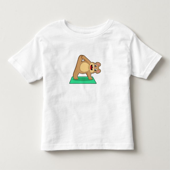 Camiseta De Bebé Oso en el gimnasio del yoga (Anverso)