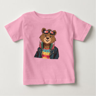 Camiseta De Bebé Oso Encantador – Acogedor, Colorido y Cálido