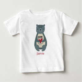 Camiseta De Bebé Oso gris puro