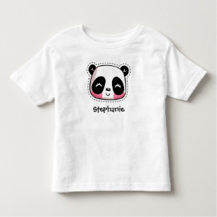 Camiseta De Bebé Oso kawaii panda con nombre personalizado