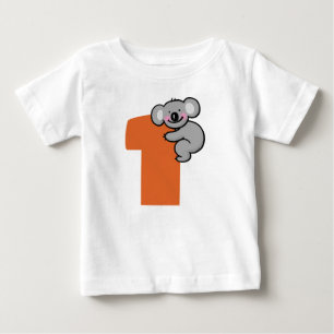 Camiseta De Bebé Oso Koala Adorable Un Año Dulce Cumpleaños 1