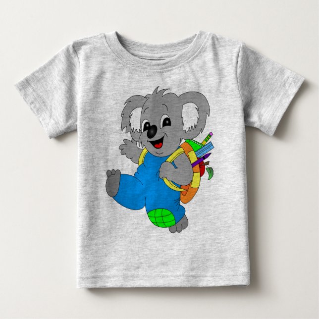 Camiseta De Bebé Oso Koala con mochila (Anverso)