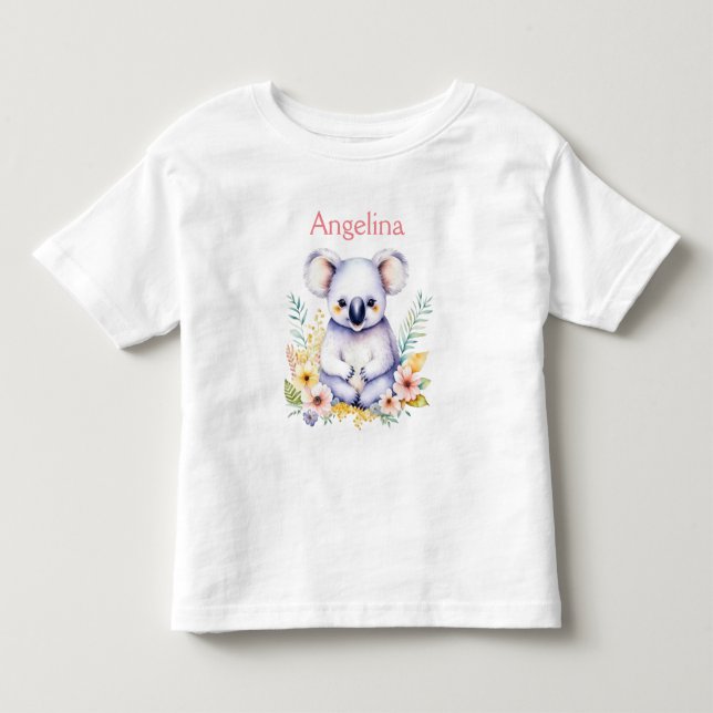 Camiseta De Bebé Oso Koala de bebé personalizado  (Anverso)
