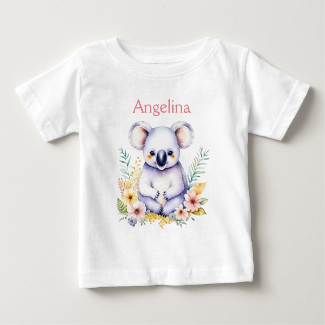 Camiseta De Bebé Oso Koala de bebé personalizado  (Anverso)