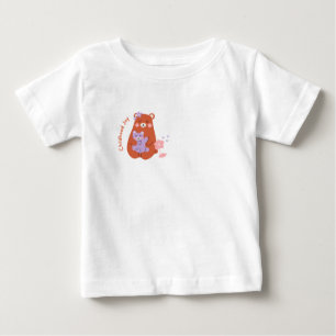 Camiseta de bebé oso lindo alegría de la infancia