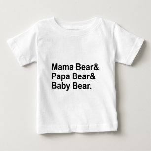 Camiseta De Bebé Oso Mamá, Oso Papá, Oso Bebé Ricitos de Oro