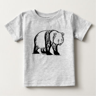Camiseta De Bebé Oso Panda Animal Salvaje Arte Árbol