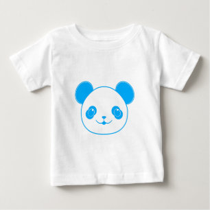 Camiseta De Bebé Oso Panda Kawaii Azul
