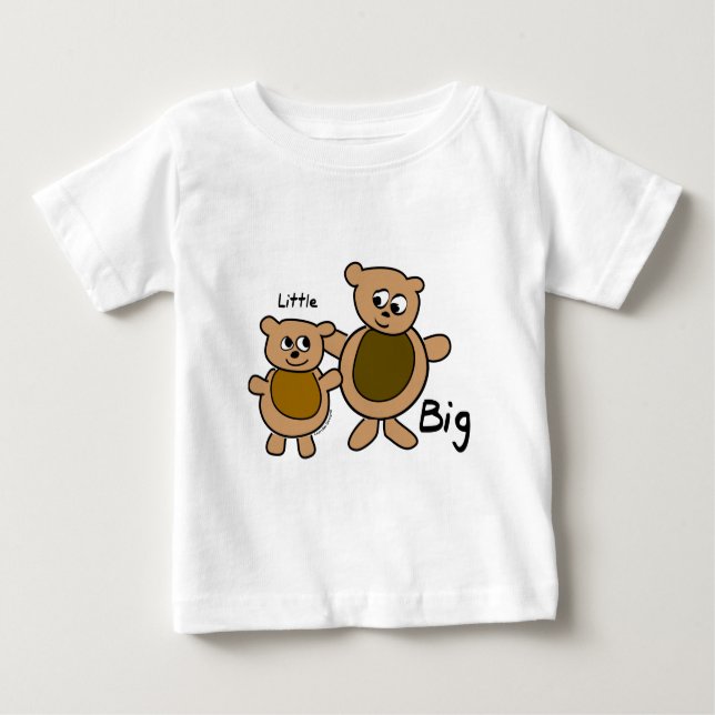 Camiseta De Bebé Oso pequeño grande (Anverso)