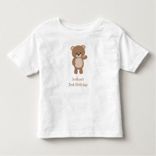 Camiseta De Bebé Oso pequeño lindo segundo cumpleaños