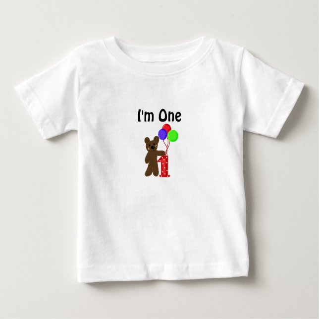 Camiseta De Bebé Oso pequeño soy uno (Anverso)