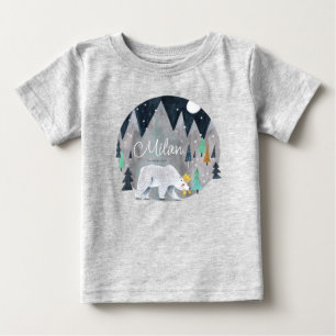 Camiseta De Bebé Oso Polar Adorable Invierno
