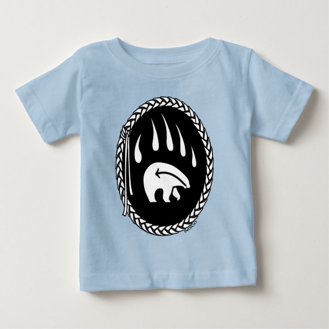 Camiseta De Bebé Oso Polar Bebé Camisas Tribales Bear Tee Bebé (Anverso)